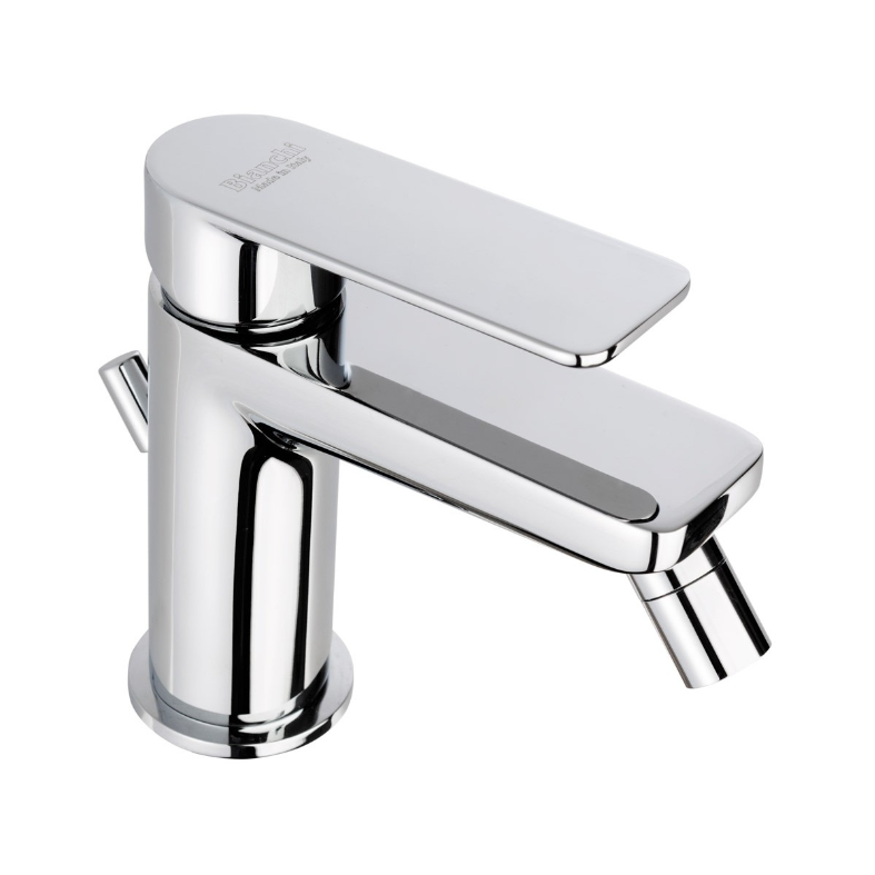 Miscelatore Bidet Freedom Monocomando con Leva di scarico Oro Inglese Spazzolato Bianchi