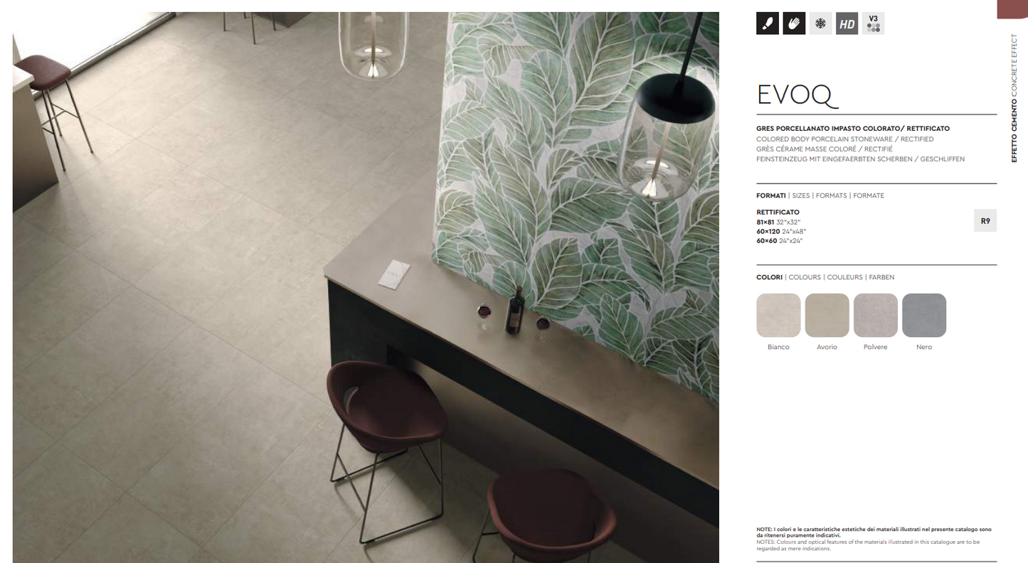 Piastrella Evoq Avorio 81x81 R9 Rett. Evoluzioni Ceramiche