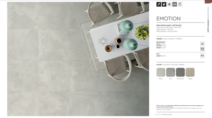 Piastrella Emotion Blanc 60x120 R9 Rett. Evoluzioni Ceramiche