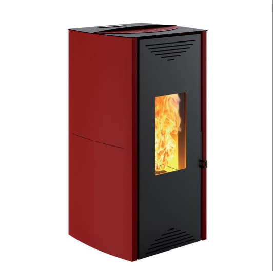 Tuga Rosso Stufa a Pellet Kw18 Caminetti Montegrappa