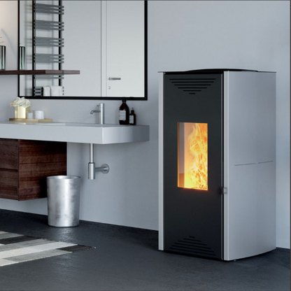 Tuga Rosso Stufa a Pellet Kw18 Caminetti Montegrappa