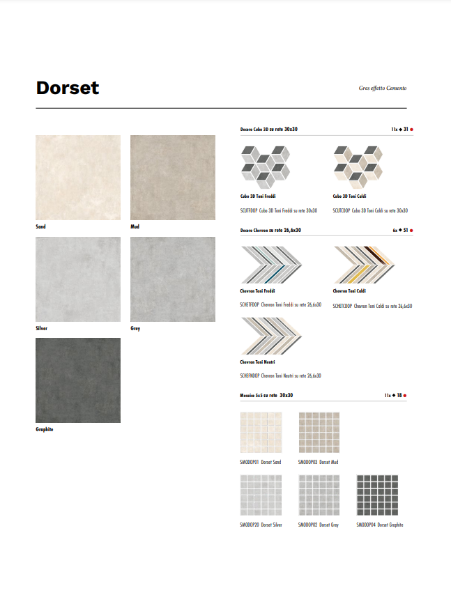 Dorset Gray 90x90 Rect. Savoy Italy