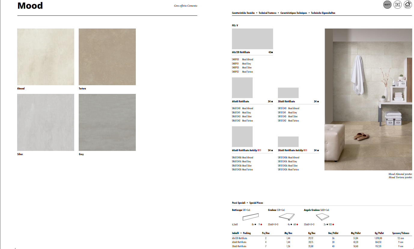 Mood Tortora 60x60 Rett. Savoia Italia