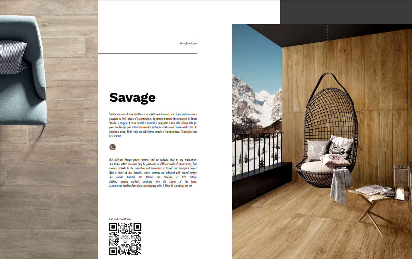 Savage Cognac 20x120 Rectifié Savoie Italie