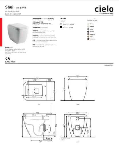 Shui Vaso Brina Ceramica Cielo