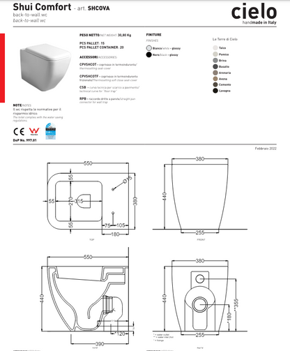 Vaso Shui Comfort Brina Ceramica Cielo