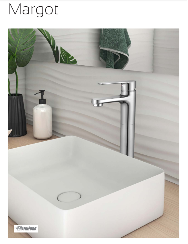 Single lever basin mixer Margot Chrome Dianflex