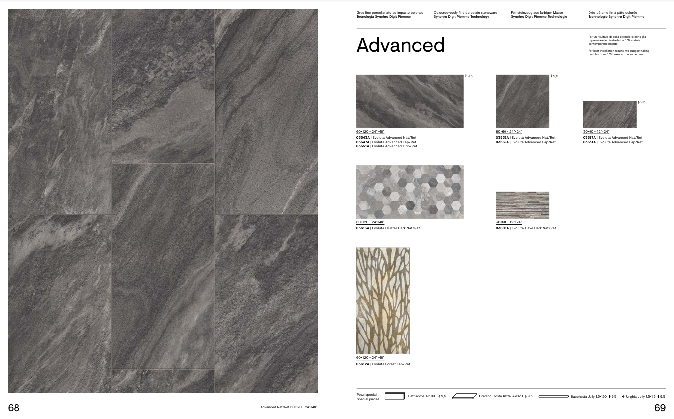 Evoluta Advanced Nat. Rett. 30x60 Ceramiche Piemme