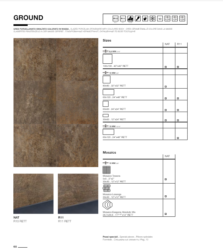 Absolute Stone Ground 100x100 Cercom Ceramiche