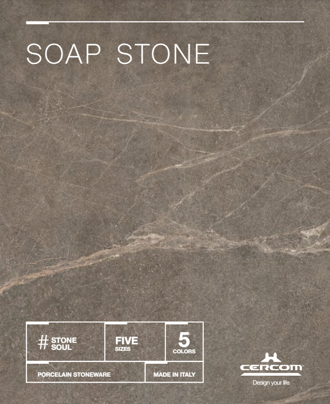 Soap Stone Grey Satin. Rett. 30x60 Cercom Ceramiche