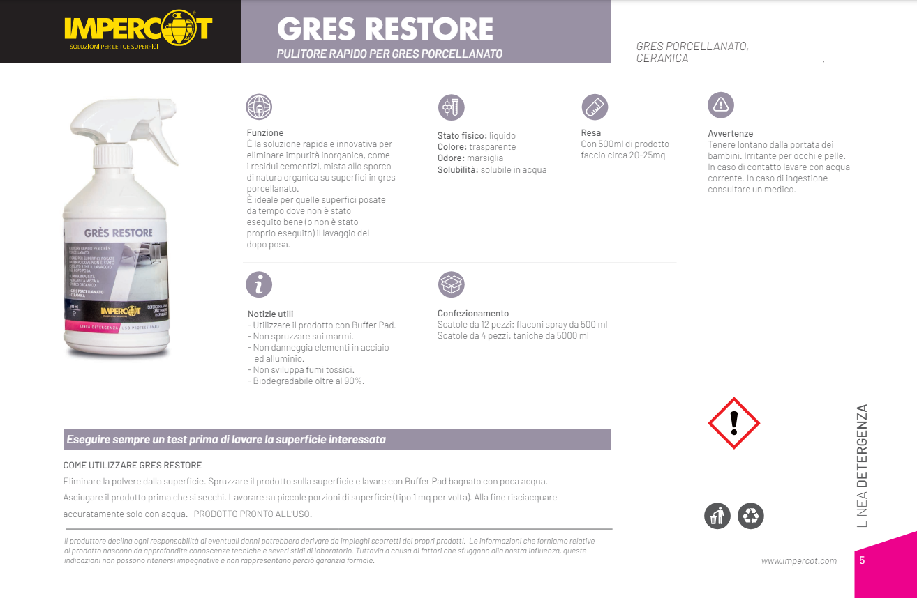 Gres Restore 500 ML Impercot