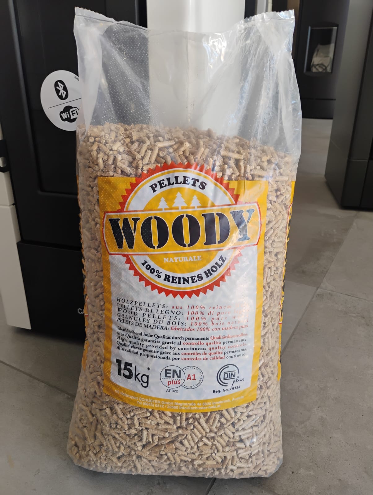 WOODY PELLETS KG 15 EN PLUS A1
