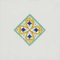 Cotto Mediterraneo Inserto Seiano Verde 22x22 Savoia Italia