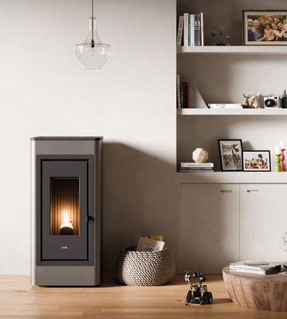 Kobe Plus 11 Metallo Light Bronze Stufa a Pellet 10,5 Kw Canalizzata Ad Aria CADEL