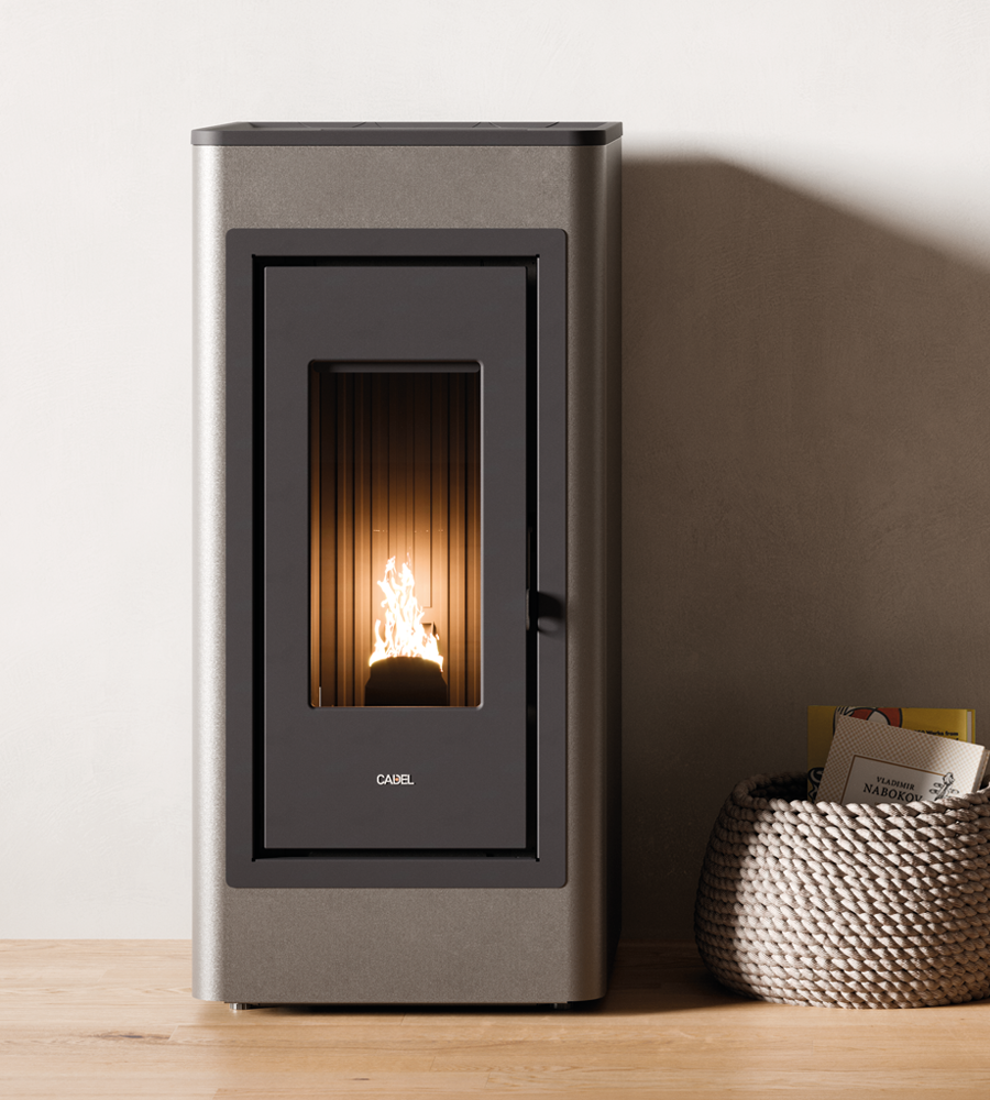 Kobe Plus 11 Metallo Light Bronze Stufa a Pellet 10,5 Kw Canalizzata Ad Aria CADEL