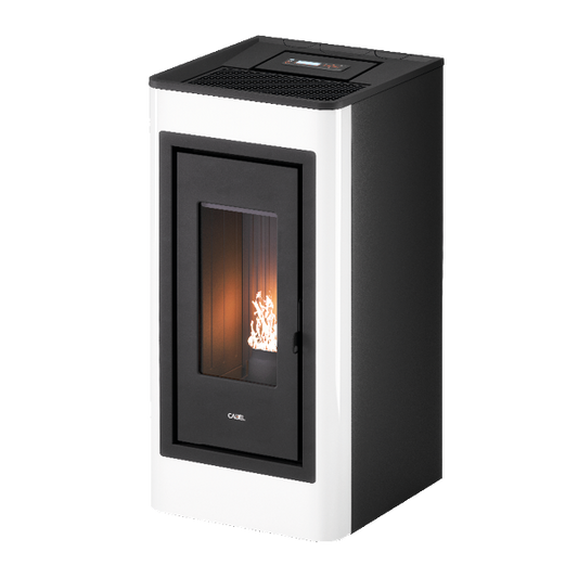 Kobe 11 Metallo Bianco Stufa a Pellet 10,5 Kw Ad Aria CADEL