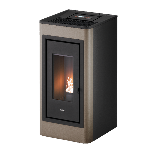 Kobe 11 Metallo Light Bronze Stufa a Pellet 10,5 Kw Ad Aria CADEL