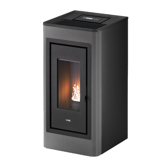 Kobe 11 Metallo Titanium Stufa a Pellet 10,5 Kw Ad Aria CADEL