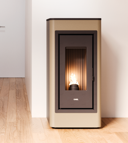 Kobe 11 Metallo Light Bronze Stufa a Pellet 10,5 Kw Ad Aria CADEL