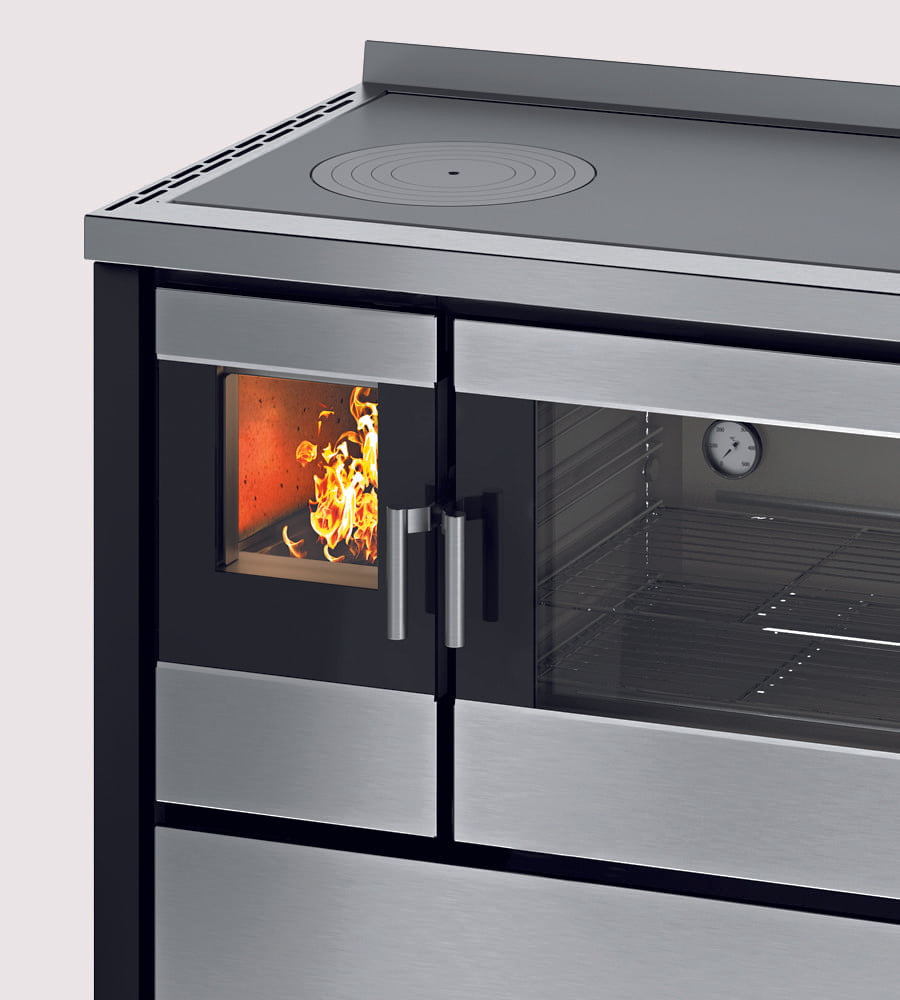 Kook 90 Acciaio Inox Cucina a Legna 7,5 Kw CADEL