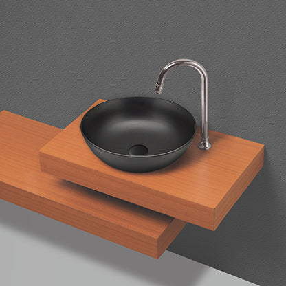 Lavabo da appoggio opaco Nero 385 Mod.02 Linpha