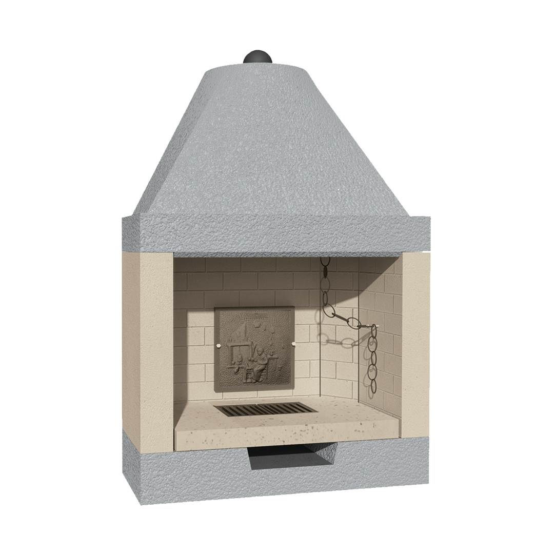 CAMINETTO PREFABBRICATO A LEGNA M 140 REF MARSICAMIN