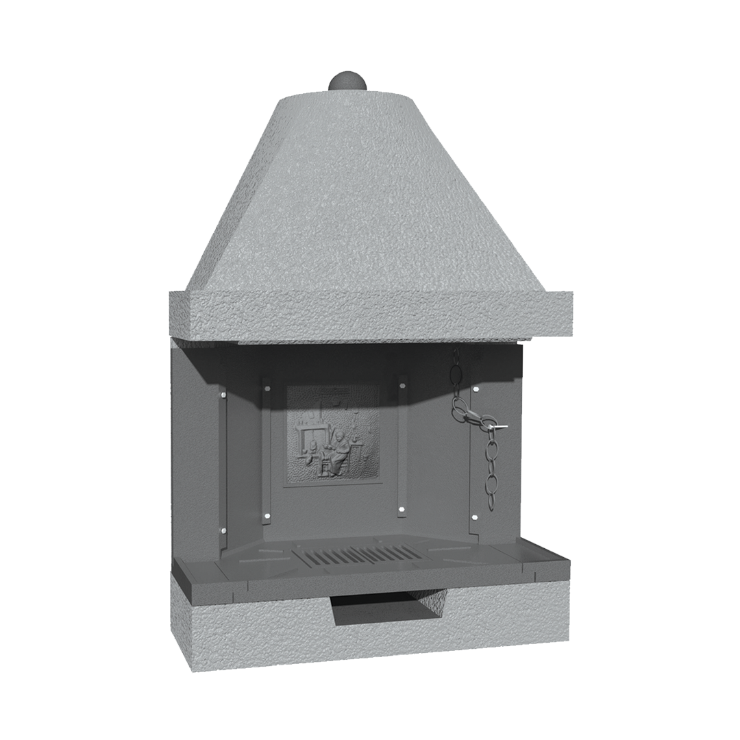 CAMINETTO PREFABBRICATO A LEGNA M 100 TGH JOLLY 2 LATI MARSICAMIN