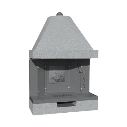 CAMINETTO PREFABBRICATO A LEGNA M 100 TGH JOLLY 2 LATI MARSICAMIN