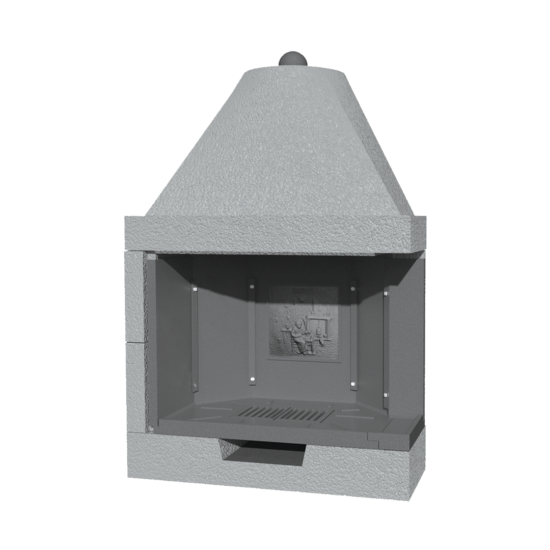 CAMINETTO PREFABBRICATO A LEGNA M 100 TGH JOLLY DX MARSICAMIN