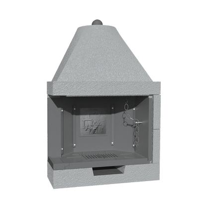 CAMINETTO PREFABBRICATO A LEGNA M 100 TGH JOLLY SX MARSICAMIN