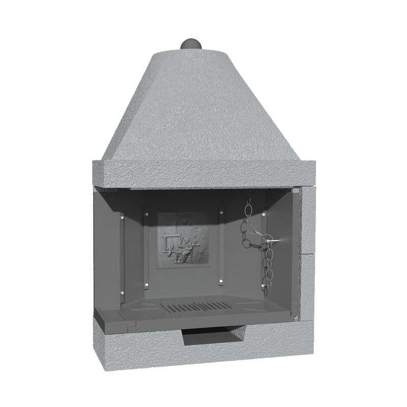 CAMINETTO PREFABBRICATO A LEGNA M 100 TGH JOLLY SX MARSICAMIN