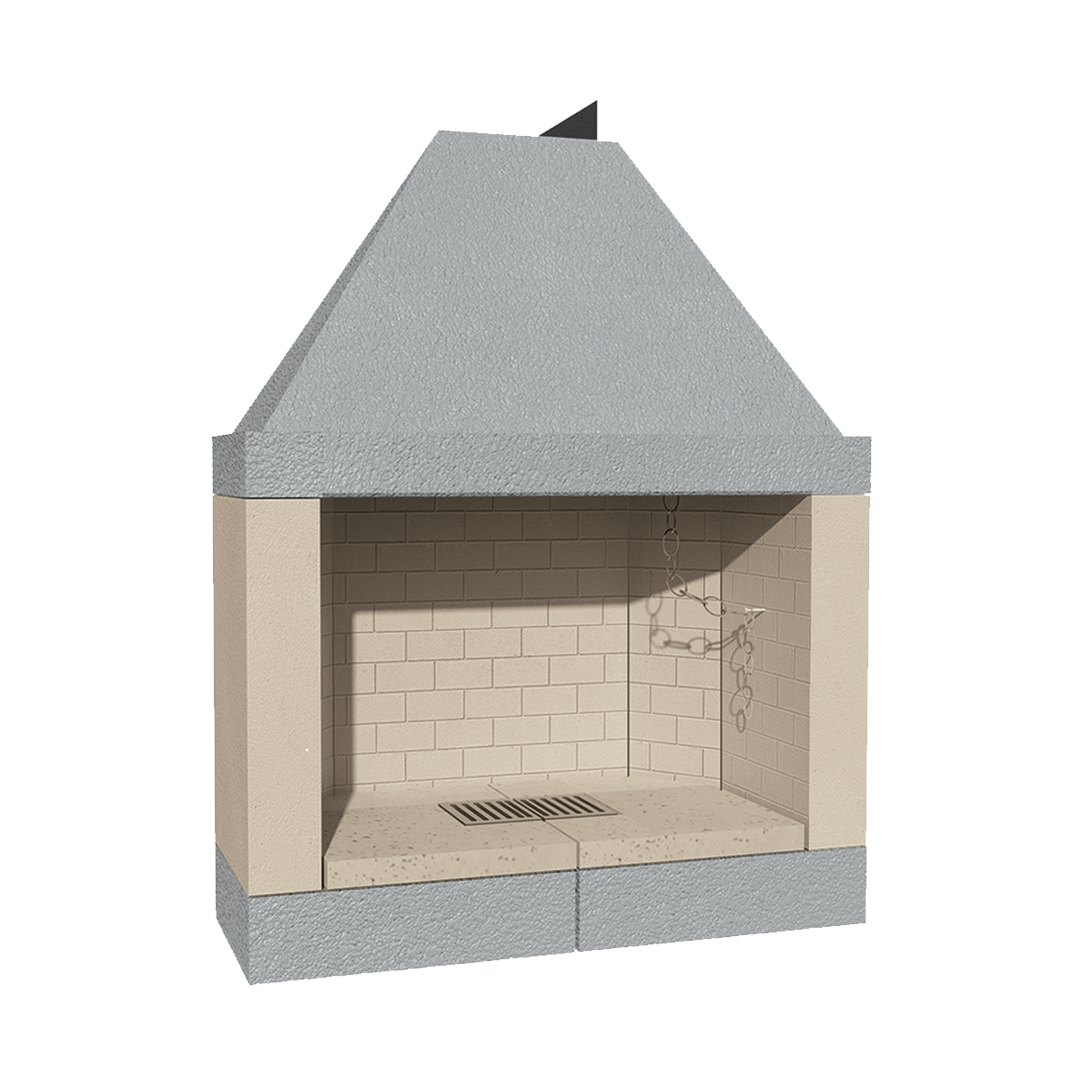 CAMINETTO PREFABBRICATO A LEGNA M 120 REF MARSICAMIN