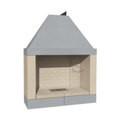 CAMINETTO PREFABBRICATO A LEGNA M 120 REF MARSICAMIN