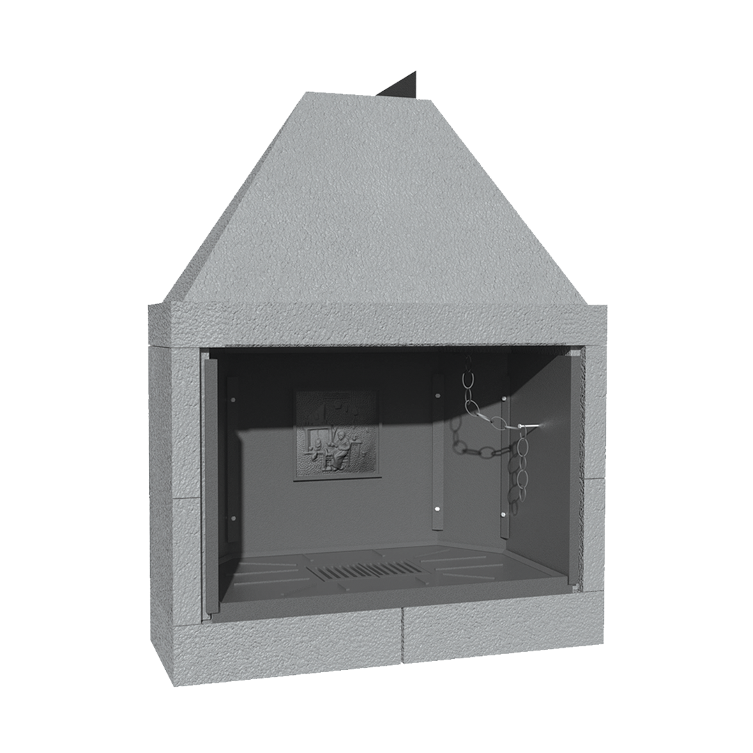 CAMINETTO PREFABBRICATO A LEGNA M 120 TGH MARSICAMIN