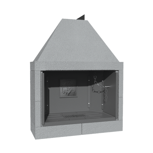 CAMINETTO PREFABBRICATO A LEGNA M 120 TGH MARSICAMIN