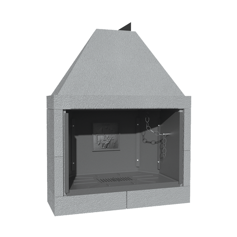 CAMINETTO PREFABBRICATO A LEGNA M 120 TGH MARSICAMIN