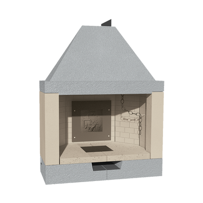 CAMINETTO PREFABBRICATO A LEGNA M 130 REF MARSICAMIN