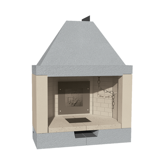 CAMINETTO PREFABBRICATO A LEGNA M 130 REF MARSICAMIN