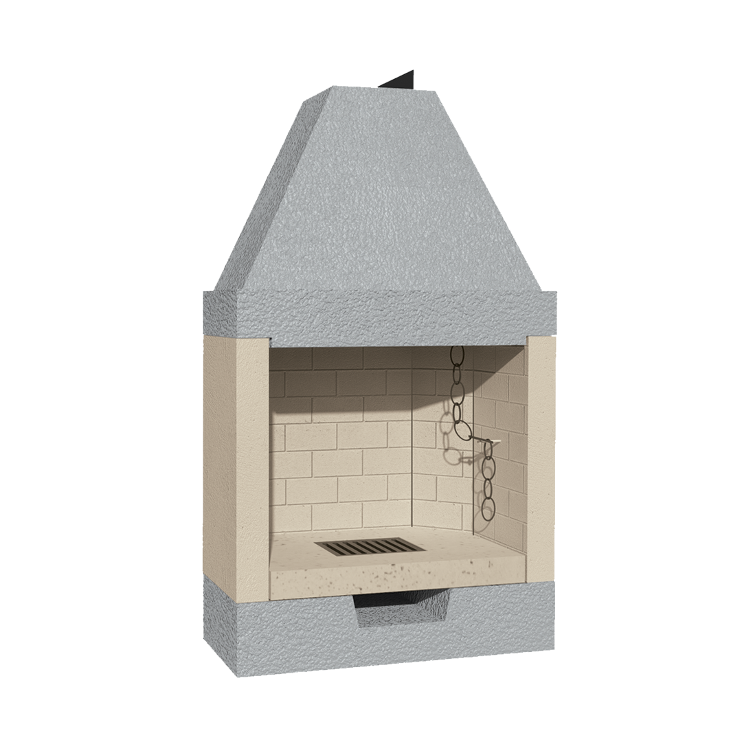 CAMINETTO PREFABBRICATO A LEGNA M 80 REF MARSICAMIN