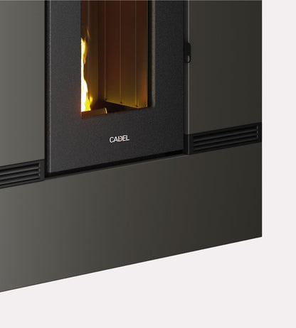 Mithos Plus 14 Up-Twin Metallo Light Bronze Stufa a Pellet 14 Kw Canalizzata Ad Aria CADEL