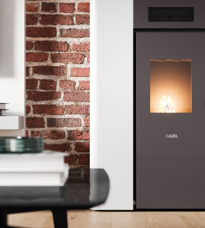 Maya Idro 16 Metallo Bianco Stufa a Pellet 16,1 Kw Idro CADEL