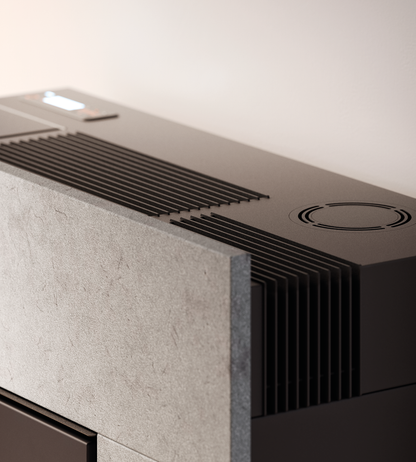 Mithos Plus 12 Ps Pietra Serpentino Stufa a Pellet 12 Kw Canalizzata Ad Aria CADEL