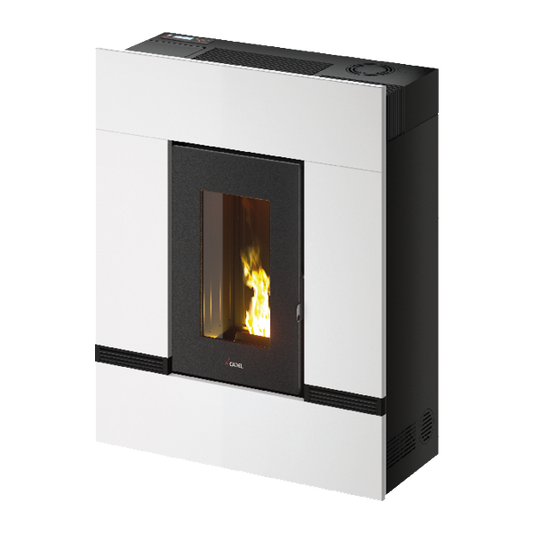 Mithos Plus 12 Ps Metallo Bianco Stufa a Pellet 12 Kw Canalizzata Ad Aria CADEL