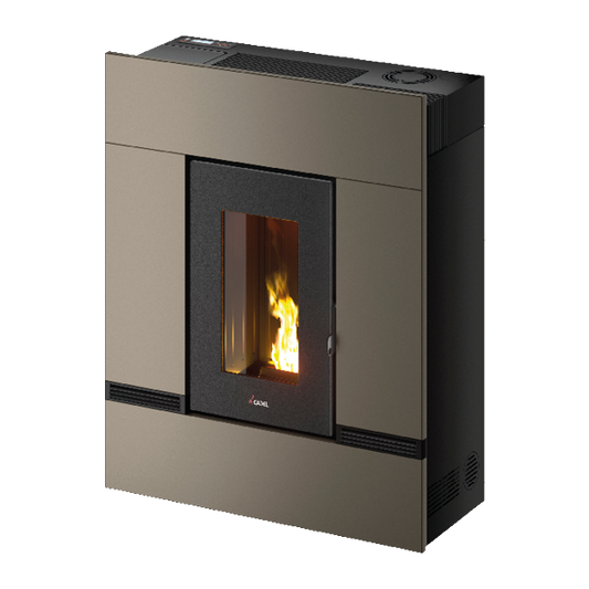 Mithos Plus 12 Ps Metallo Light Bronze Stufa a Pellet 12 Kw Canalizzata Ad Aria CADEL