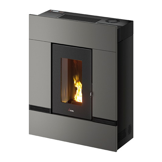 Mithos Plus 12 Ps Metallo Titanium Stufa a Pellet 12 Kw Canalizzata Ad Aria CADEL