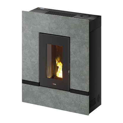 Mithos Plus 12 Ps Pietra Serpentino Stufa a Pellet 12 Kw Canalizzata Ad Aria CADEL