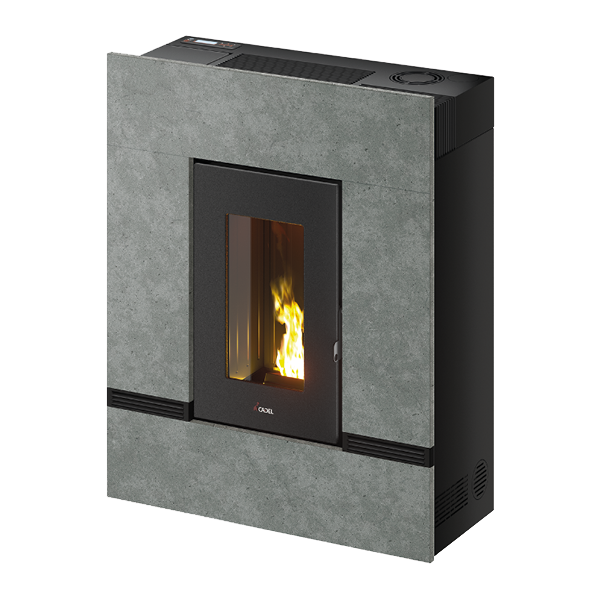 Mithos Plus 14 Ps Pietra Serpentino Stufa a Pellet 14 Kw Canalizzata Ad Aria CADEL