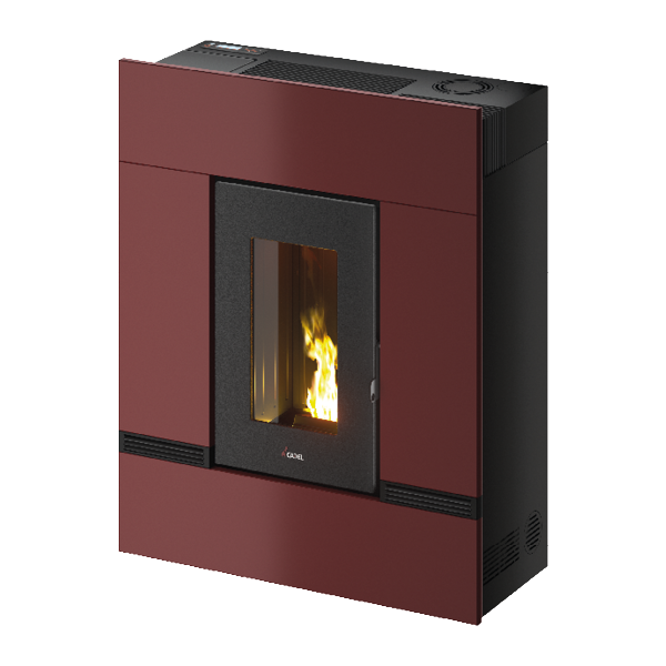 Mithos Plus 12 Ps Metallo Rosso Stufa a Pellet 12 Kw Canalizzata Ad Aria CADEL