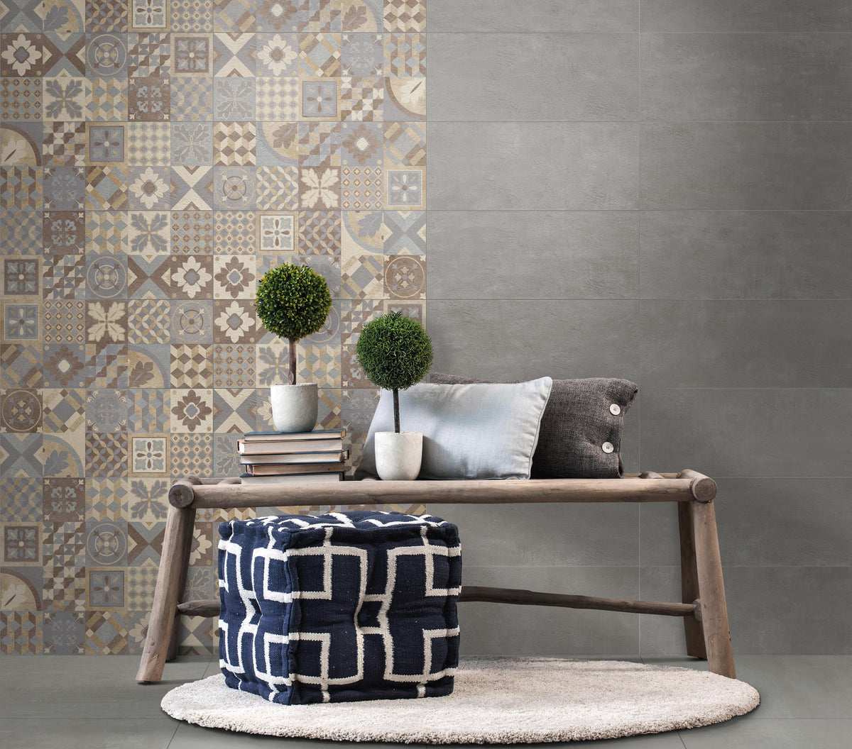 Mood Cementina Multicolor 25x60 (4 soggetti misti) Savoia Italia