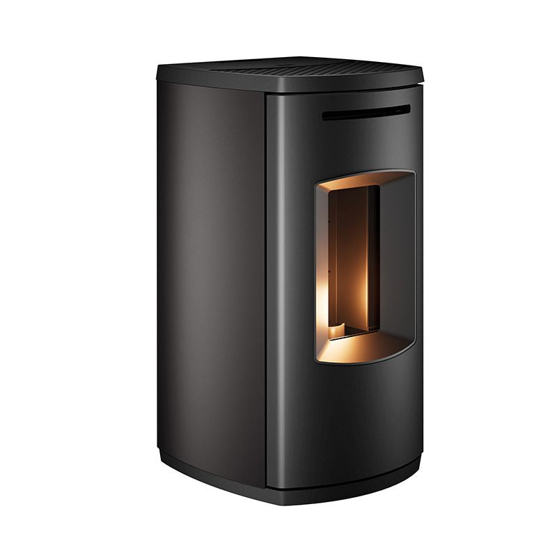 Nexa EP Antracite Termostufa a Pellet Idro Ermetica e Ventilata 15,9 kW Caminetti Montegrappa